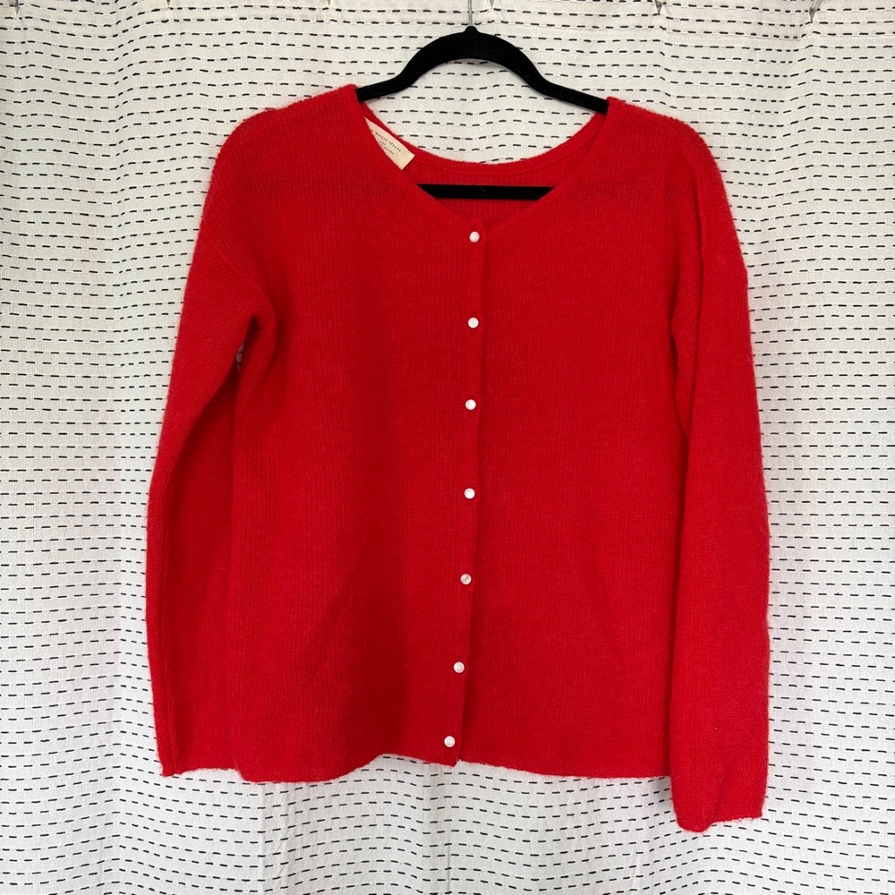 Sézane Gaspar Cardigan Sweater Red - Picture 5 of 6